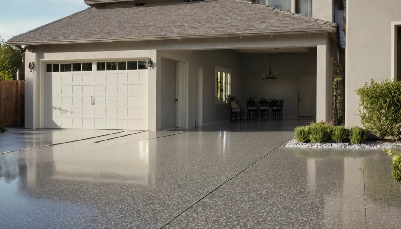 A freshly coated garage floor in a Calabasas home